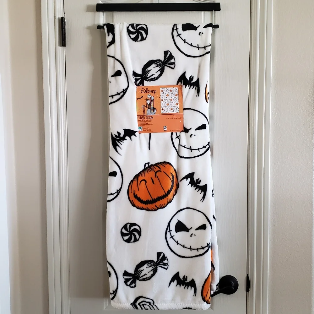 Nightmare Before Christmas Jack Skellington The Pumpkin King Throw Blanket NWT